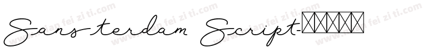 Sansterdam Script字体转换